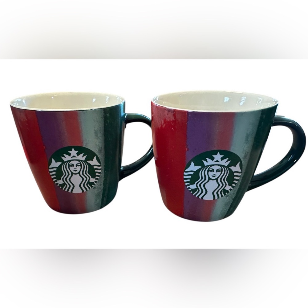 Colorful Starbucks 2021 Collectible Mermaid Brushstroke Ceramic 12 oz Mug - Picture 6 of 6